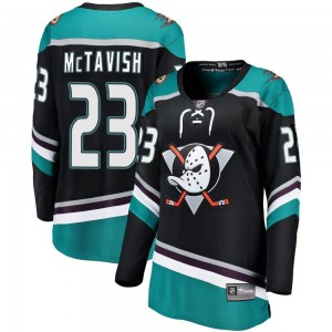 Women's Fanatics Branded Anaheim Ducks Mason McTavish Black Alternate Jersey - Breakaway