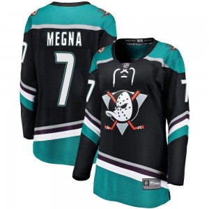 Women's Fanatics Branded Anaheim Ducks Jayson Megna Black Alternate Jersey - Breakaway
