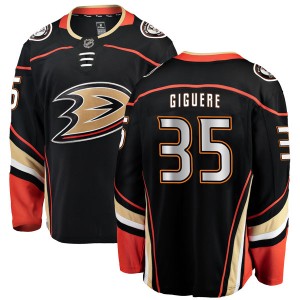 Youth Fanatics Branded Anaheim Ducks Jean-Sebastien Giguere Black Home Jersey - Authentic