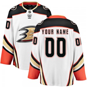 Youth Fanatics Branded Anaheim Ducks Custom White Custom Away Jersey - Breakaway