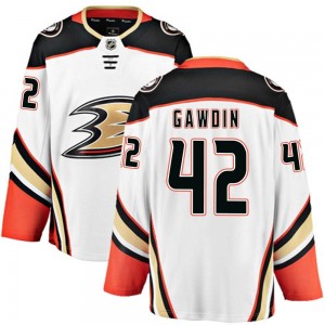 Youth Fanatics Branded Anaheim Ducks Glenn Gawdin White Away Jersey - Breakaway