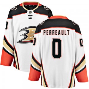 Youth Fanatics Branded Anaheim Ducks Jacob Perreault White Away Jersey - Breakaway