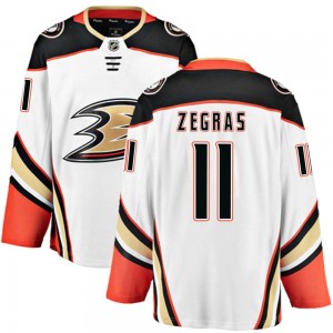 Youth Fanatics Branded Anaheim Ducks Trevor Zegras White Away Jersey - Breakaway