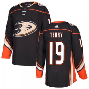 Men's Adidas Anaheim Ducks Troy Terry Black Home Jersey - Authentic